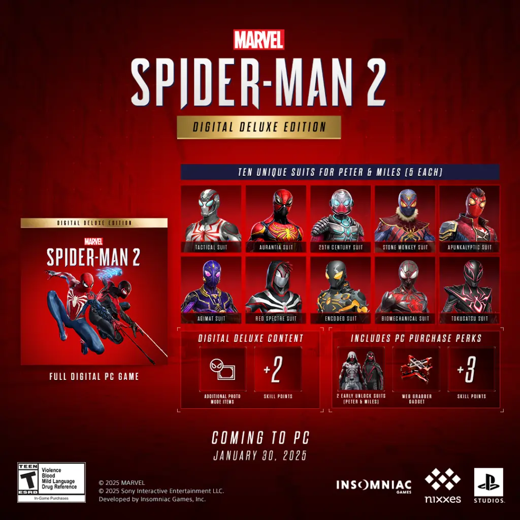 图片[18] • 《漫威蜘蛛侠2 Marvel’s Spider Man 2 PC 》v2.810|容量121GB|官方简体中文|支持键盘.鼠标.手柄|赠多项修改器|赠所有套装装备解锁、所有收集完成、全成就存档 • BUG软件